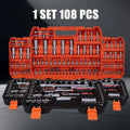 Manual Household Tools, 108pcs Toolbox, Portable Four-layer Toolbox, Multi-functional Toolbox for Automotive Repair