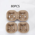80 or 40PCS for one Pack  Coffee Cup Holder Made of Pulp Paper for Takeaway Drinks Package for Coffee Shop Wholesale Drops Ship