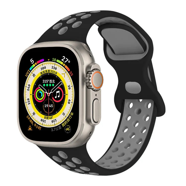 Strap For Apple Watch Ultra 7 8 9 41mm 45mm 40 44 42mm for nike sport Band iWatch serie SE 6 49mm Silicone Breathable bracelet