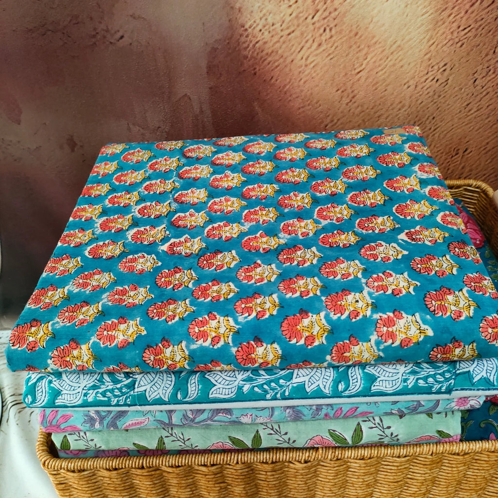 Indian Cotton Fabric Handcrafted Indian Dressmaking Material Hand Block Print Floral cotton fabrics for sewing