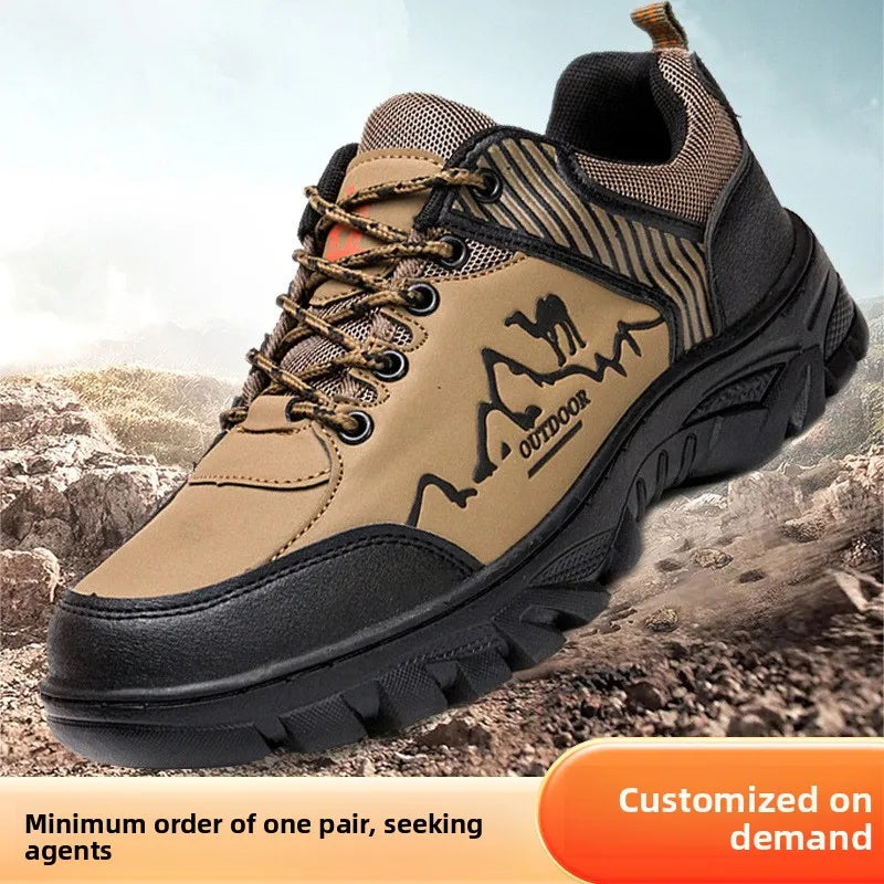 Men's Outdoor Sports Shoes Casual Waterproof Non-Slip Work Boots Warm Cotton Trendy Shoes Breathable Comfortable All-Season - Free Item Weekend (50% off).