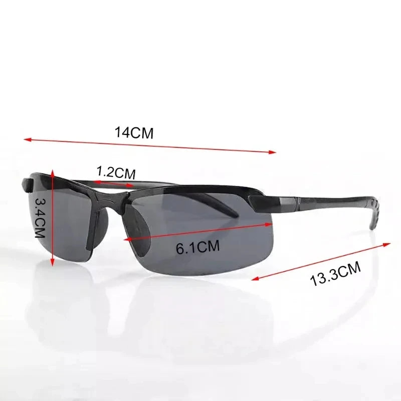 Night Vision Glasses Men Anti-Glare Driving Goggle Half Frame Polarized Sunglasses for Driver UV400 Day and Night Glasses