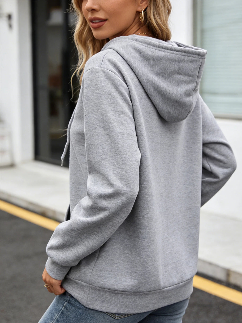 Women's fleece pullover - Party wear for holidays - Soft everyday autumn top - Machine washable casual pullover shirt