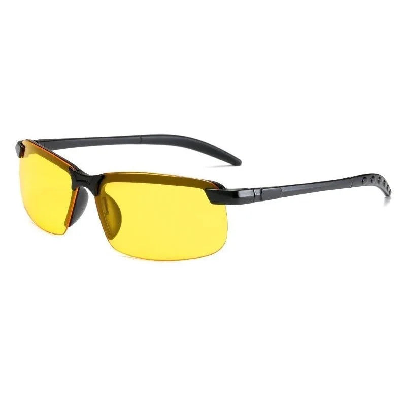 Night Vision Glasses Men Anti-Glare Driving Goggle Half Frame Polarized Sunglasses for Driver UV400 Day and Night Car Goggles