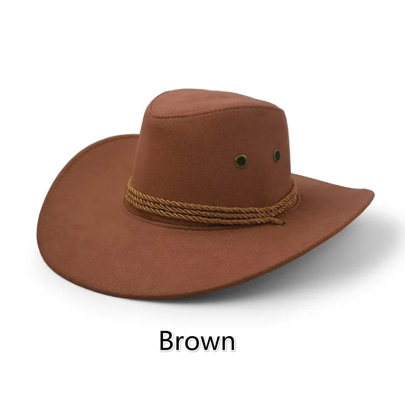 Cowboy Hat Faux Leather Men and Women Travel Caps Fashion Western Hats Chapeu Cowboy Sun Hat