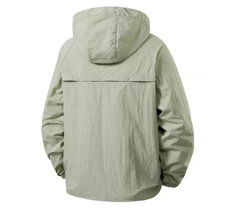 Summer UV Protection Hooded Jacket Unisex UPF50+ Ultra Thin Ice Silk Fishing Skin Coat with Quick-Dry Technology Outdoor Sports