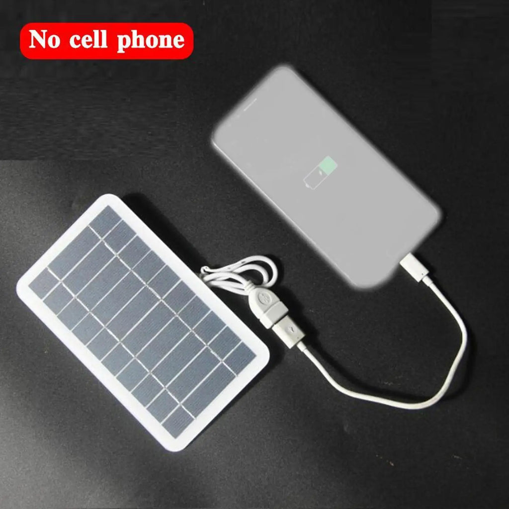 Usb Solar Charger Panel 5V 2W Solar Panel with Usb Safe Charge Stabilized Battery Charger for Mobile Phone Campsite