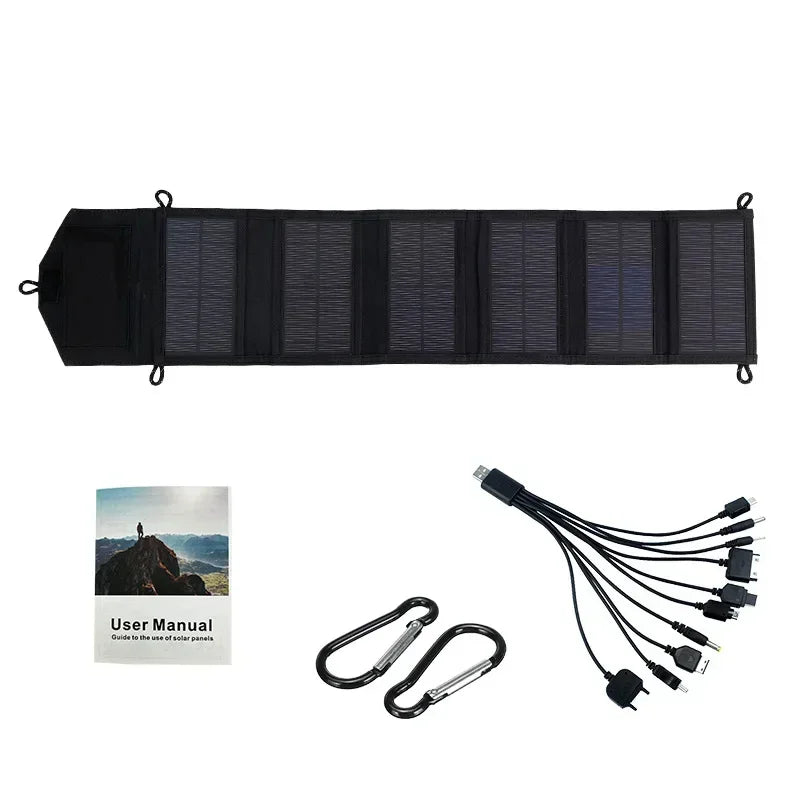 Heavy-Duty 800W Portable Solar Charger with High-Speed USB-C & USB-A Ports Ideal for Charging Power Stations Off-Grid