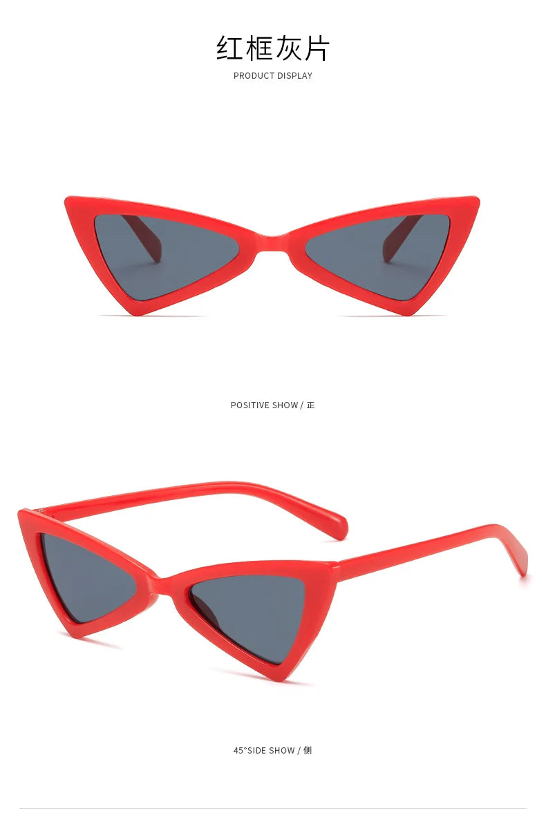 Car Driver Goggles Fashion Cute Sexy Ladies Cat Eye Sunglasses Women Vintage Retro Small Triangular Female Glasses UV Protection
