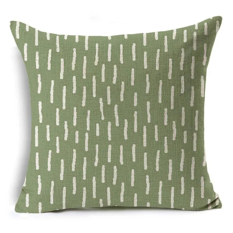 Green Pattern Decorative Cushion Cover Floral Pillow Cover for Car Sofa Decorative Pillow Cover Home Pillow -