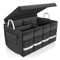 Car Trunk Organizer with Lid, Collapsible Car Trunk Storage Organizer, Car Organizer and Storage for SUV, Truck, Sedan