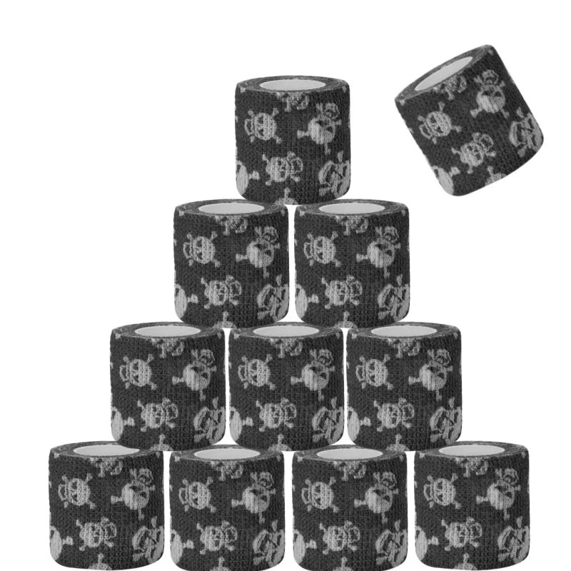 Athletic Tape Wraps for Sports, Colorful Bandage for Tattooing, Finger Joint, Knee Pet, Printed Self-Adhesive Wraps