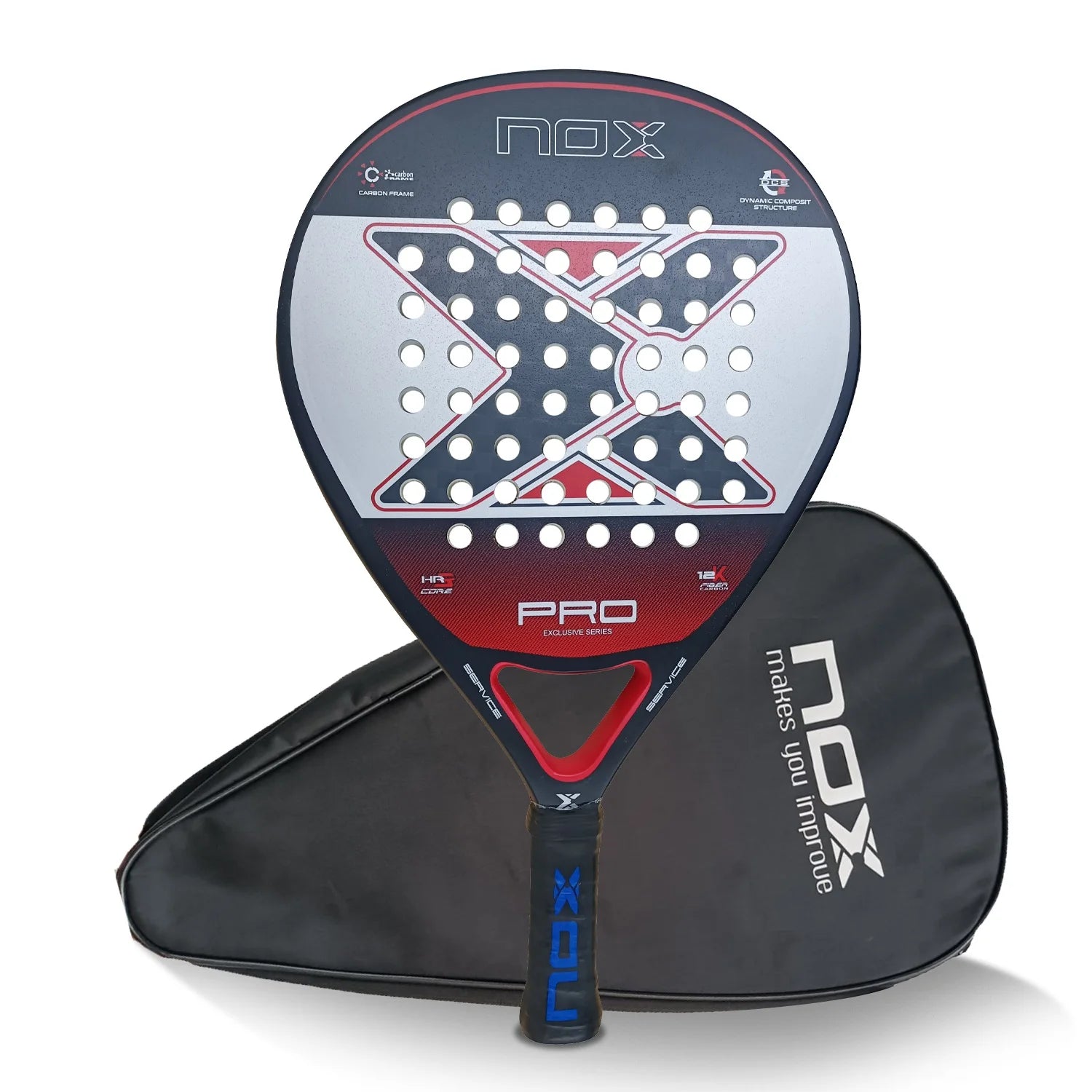 Nox 3K 12K 18K Tennis Paddle Racket,Portable Bag Included,Perfect Gift for Christmas Birthday Holidays,Professional Skill Level