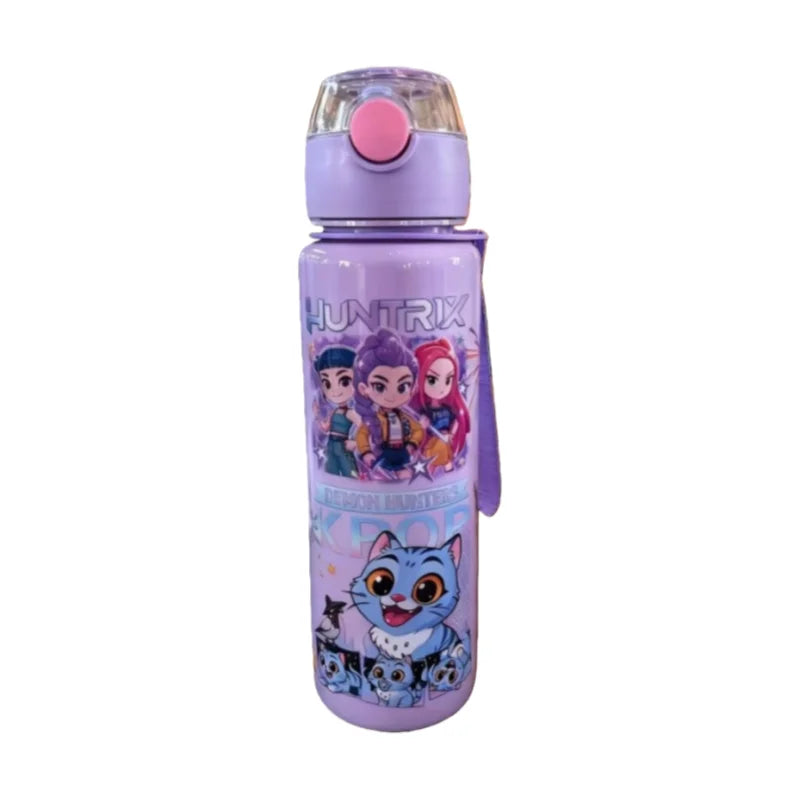 700ML KPop Demon Hunters Gradient Straw Cup (750ml)| Portable for Hiking,– Letter A-Z Girl, Portable High-Capacity | Outdoor Use