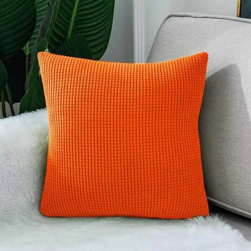 Solid Color Corn Grain Cover Candy Color Pillow Cover for Sofa Office Waist Back Cover Home Decorative Pillowcase Decoration