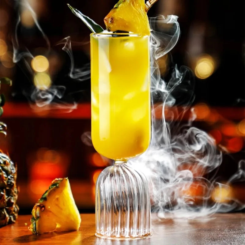 Frilled Highball Glass Cups Creative Cocktail Juice Glasses Cup Molecular Champagne Flute Bar Party Wine Cup Kitchen Tools