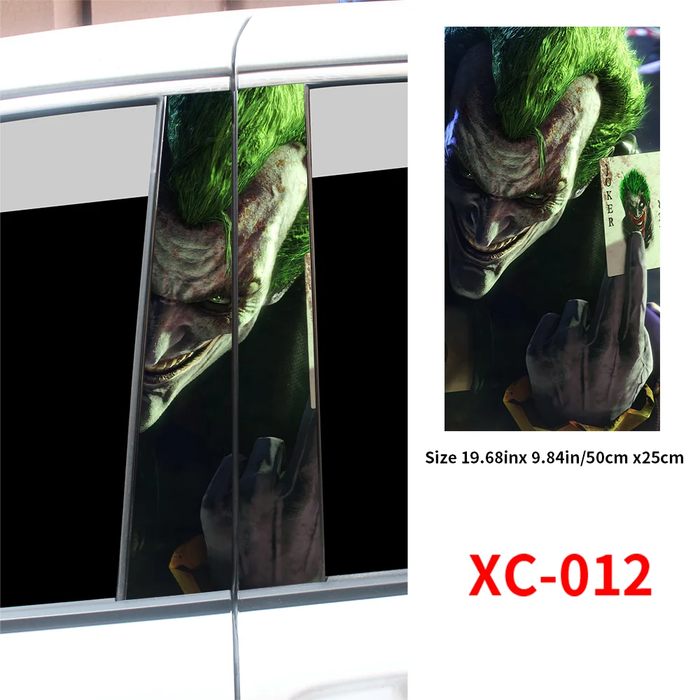 Car Joker Stickers Funny DIY Auto B-pillar Waterproof Sunscreen Decoration Cover Scratches Playing Card Vinyl Decals Accessories