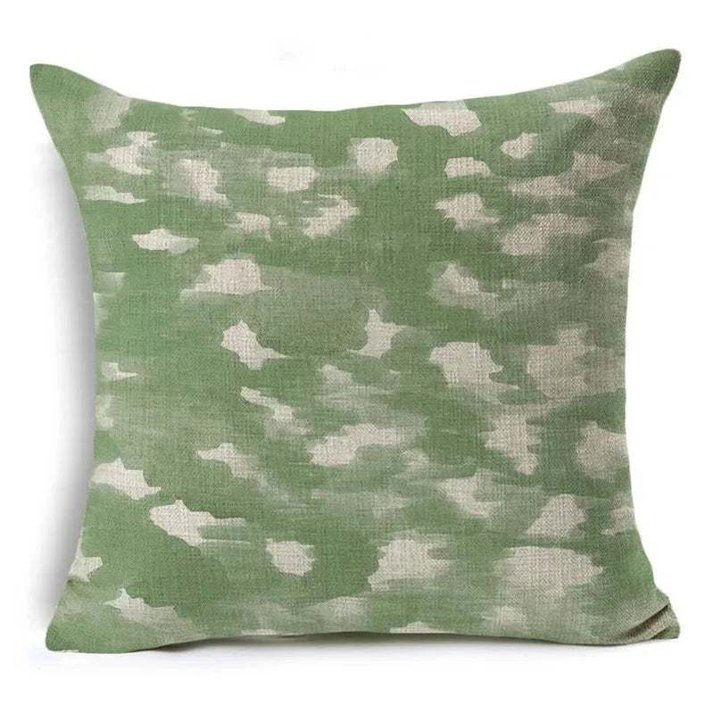 Green Pattern Decorative Cushion Cover Floral Pillow Cover for Car Sofa Decorative Pillow Cover Home Pillow -