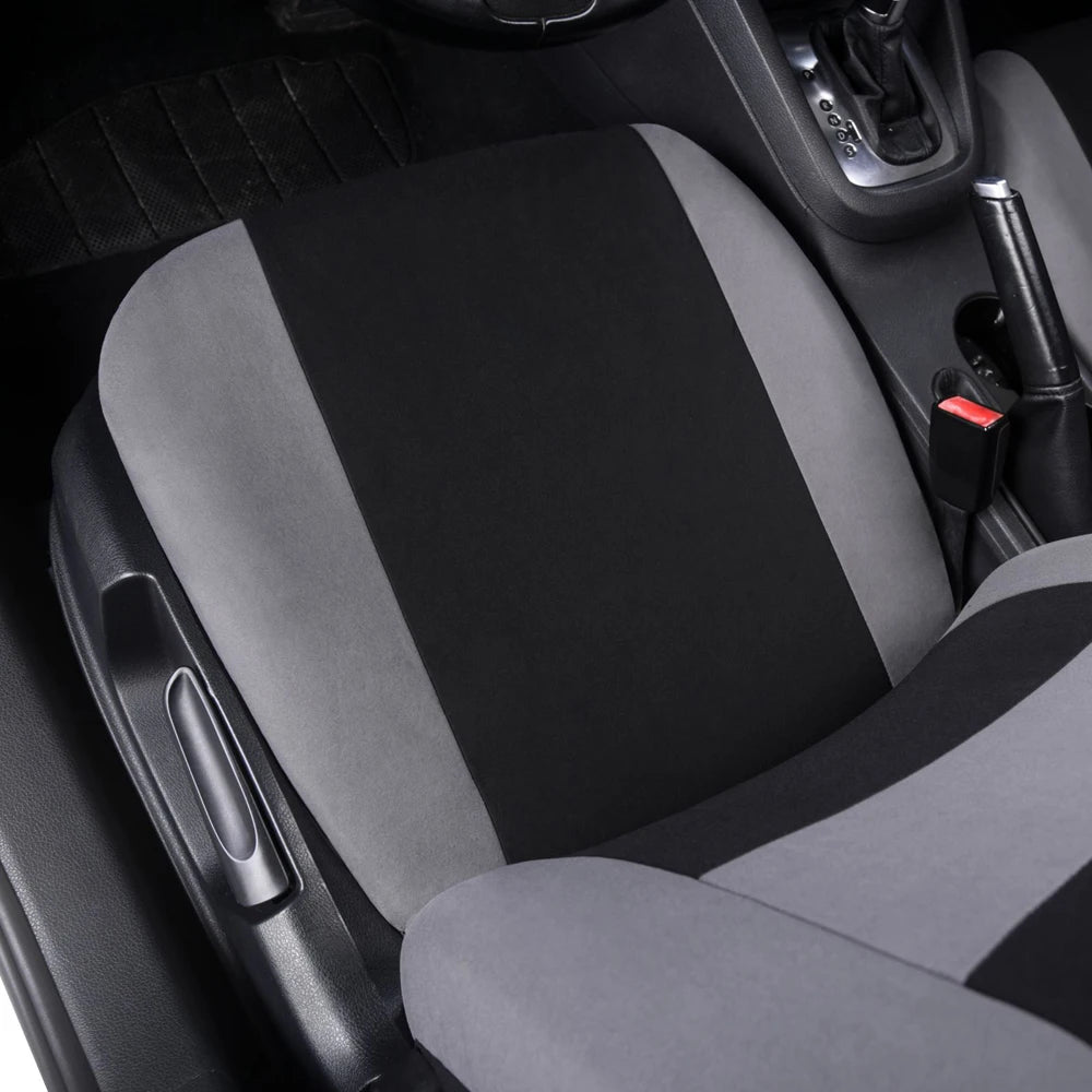 Car Seats Cover  Polyester Car Seats Cover Set Car Plain Fabric Bicolor Car Interior Accessories Car Seats Protector
