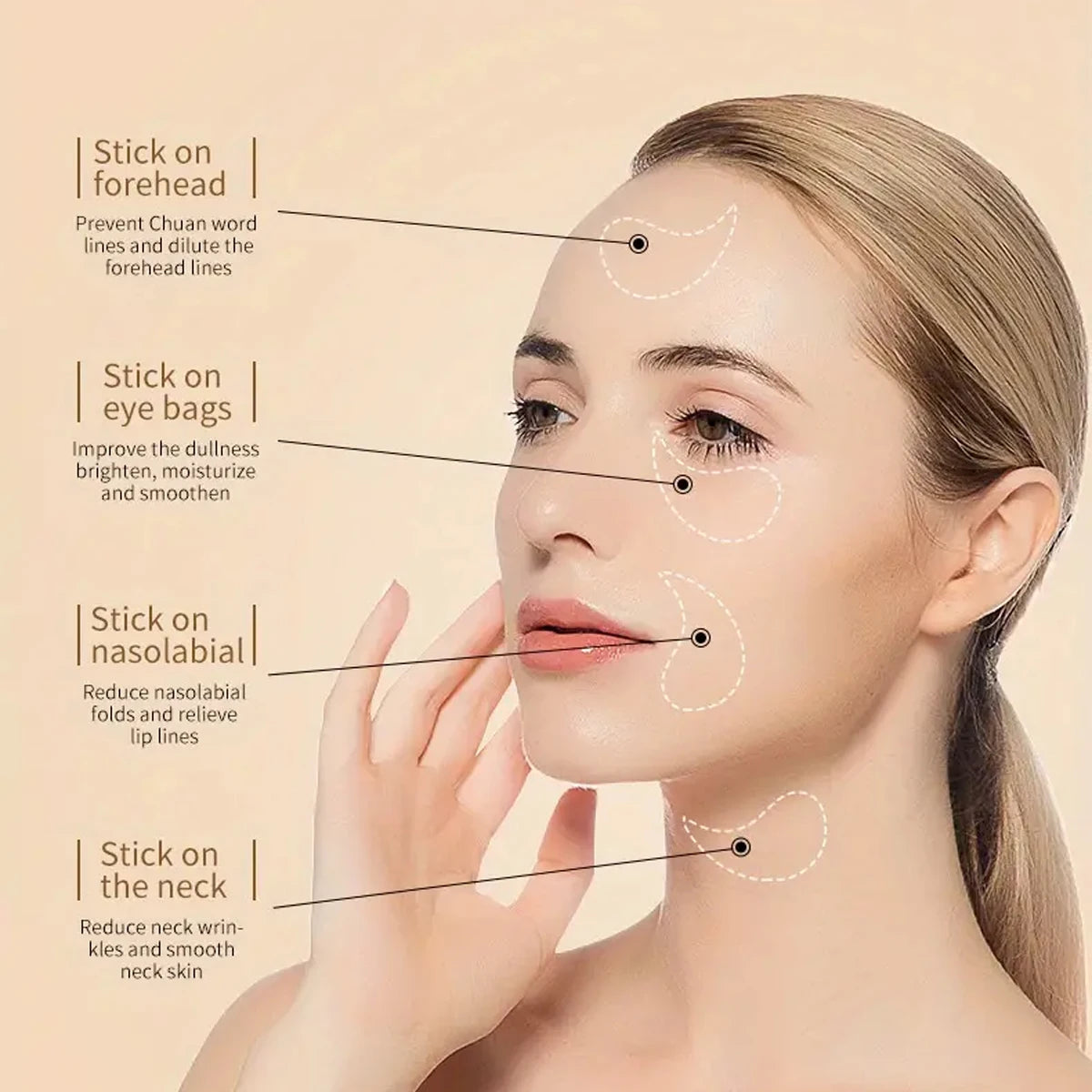 60 Pieces of Seaweed Hyaluronic Acid Darkening Eye Mask, Collagen Eye Patch, Facial Care Product