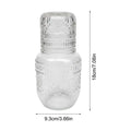 Water Carafe with Cup Snowflake Design Vintage Pitcher Glass Carafe for Tea Coffee Milk Juice Drink Tea Coffee Milk Juice