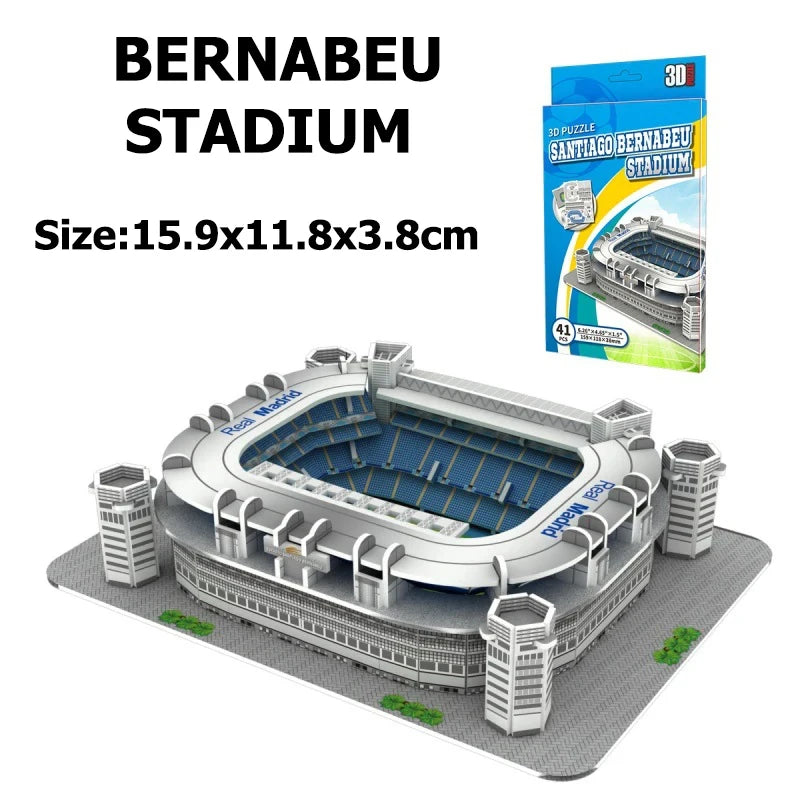 Miniature Football Field 3D DIY Model Assembly World Famous Stadiums Models Football Game Peripheral Toys Fans Toys Gifts TMZ