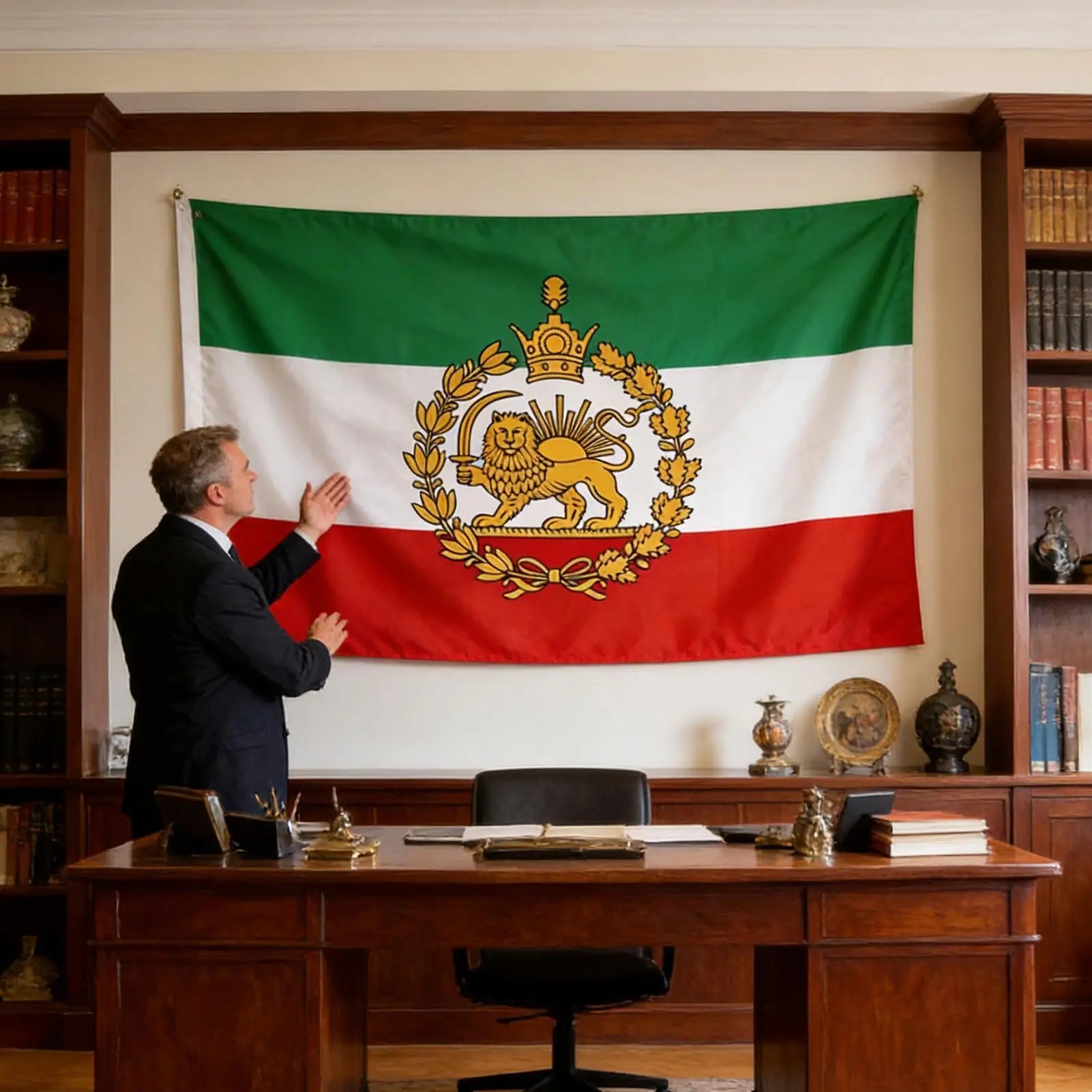 Iran Flag 90 X150cm Fade Resistant Vivid Color Garden Decor Iran Sun Flag for Spring Summer Party Birthday School Home House