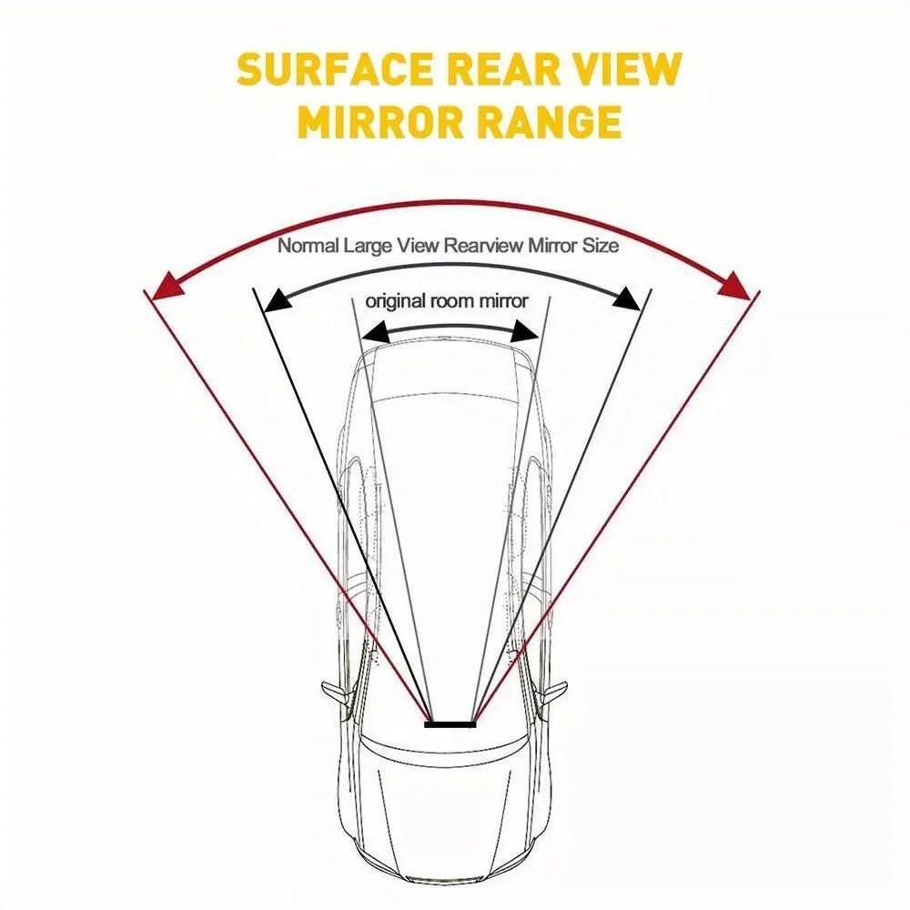Rear View Mirror Interior Rearview Mirror Adjustable View Mirror Car Rear Mirror Large Field Of View Curved Mirror