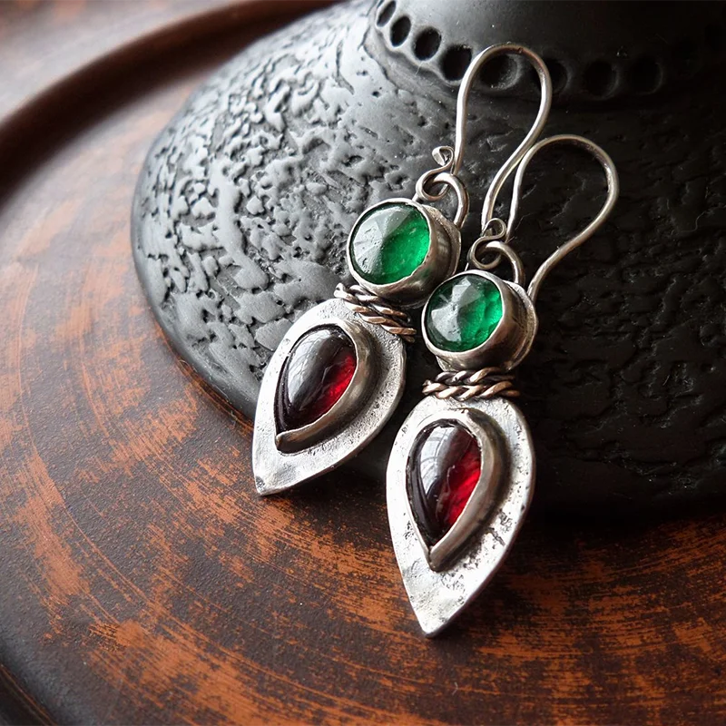 Indian Tribe Statement Dangle Earrings For Women Female Jewelry Vintage Ethnic Metal Drop Earrings Long Earring Accessories