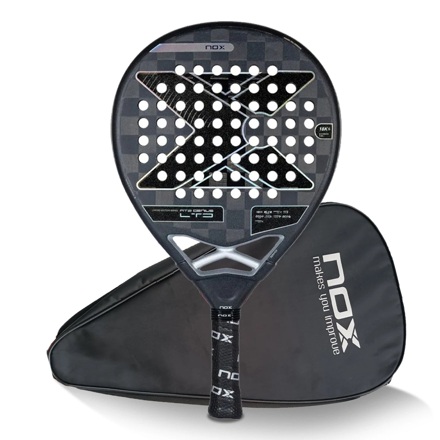 Nox 3K 12K 18K Tennis Paddle Racket,Portable Bag Included,Perfect Gift for Christmas Birthday Holidays,Professional Skill Level
