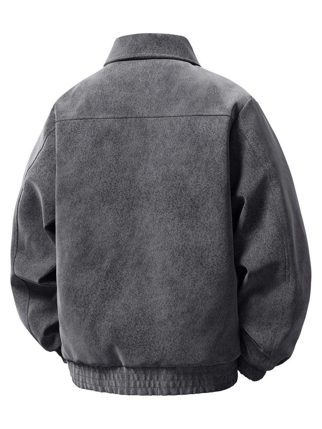Men's Leather Jacket with a Lapel Collar, a Neat Lapel Design, Windproof and Cold-Resistant, Suitable for Daily Commuting, Light Business in the Workplace, Casual Dating, Autumn and Winter Outings, Friend Gatherings, and Shor