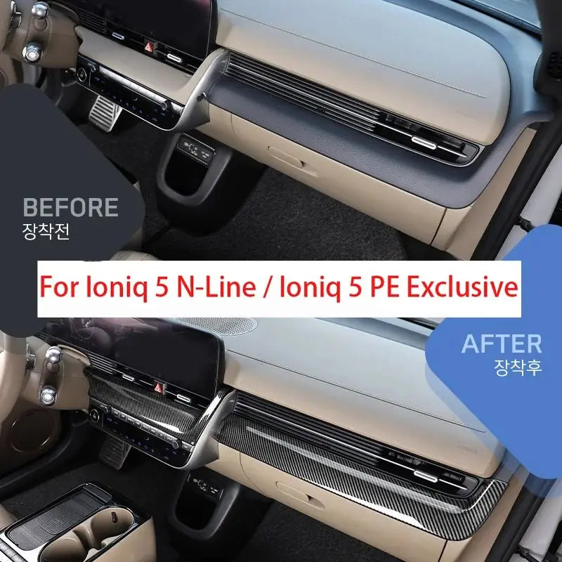 Auto Interior Trim Dashboard Trim Panel High-Performance Upgrade Kit For Hyundai IONIQ 5 / IONIQ 5 N 2022-2025 Left-hand Drive