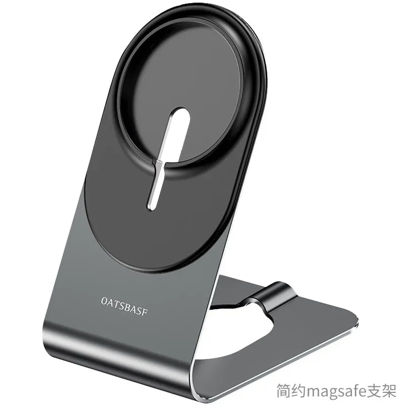 Eary Magnetic Wireless Charger Stand For iPhone 15 14 13 Pro Max Phone Holder Aluminum Metal Wireless Charging Dock Station Base