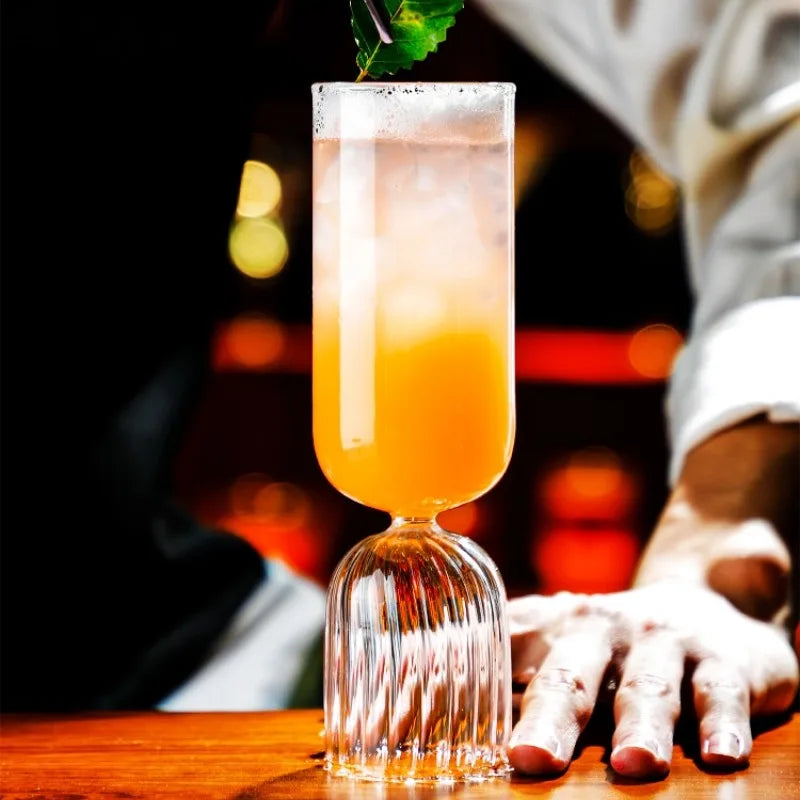 Frilled Highball Glass Cups Creative Cocktail Juice Glasses Cup Molecular Champagne Flute Bar Party Wine Cup Kitchen Tools