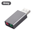 USB To 3.5mm Sound Card External Headphone Adapter Stereo Audio Microphone Sound Card For PC Computer Laptop USB to Audio Jack