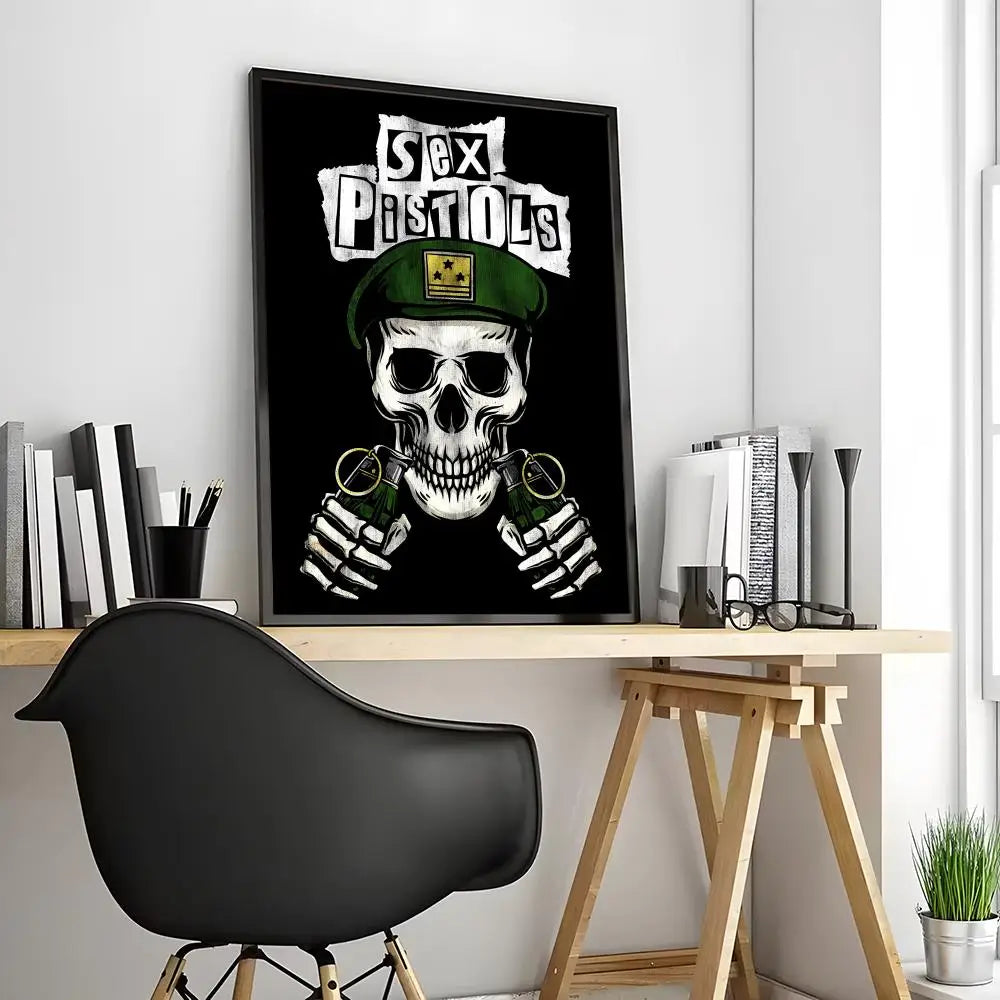 One Of The Influential Punk Band Painting Calligraphy Canvas Poster: Crease Free Waterproof Durable All Space Wall Decor