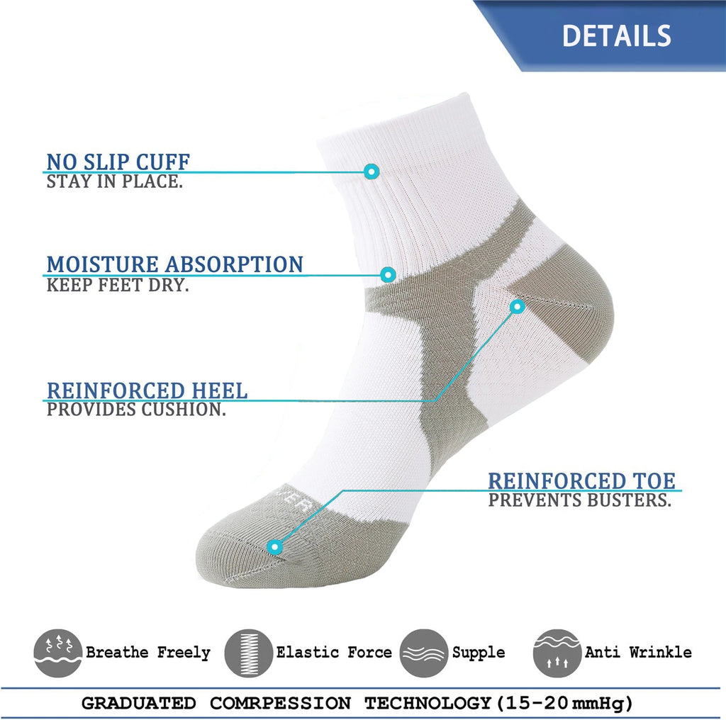 Athletic Ankle Socks For Men Women  Arch Ankle Support,for Running Cycling Fitness Breathable Elastic  Ankle Crew Socks