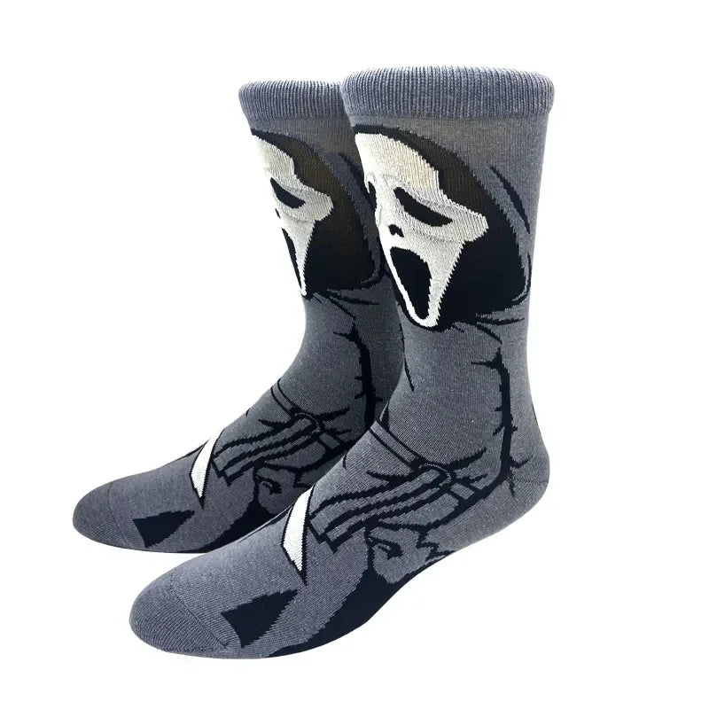 New Design Long Men Socks High Quality Comfortable Cartoon Characters Men and Women Fashion Happy Funny Socks Anime Socks