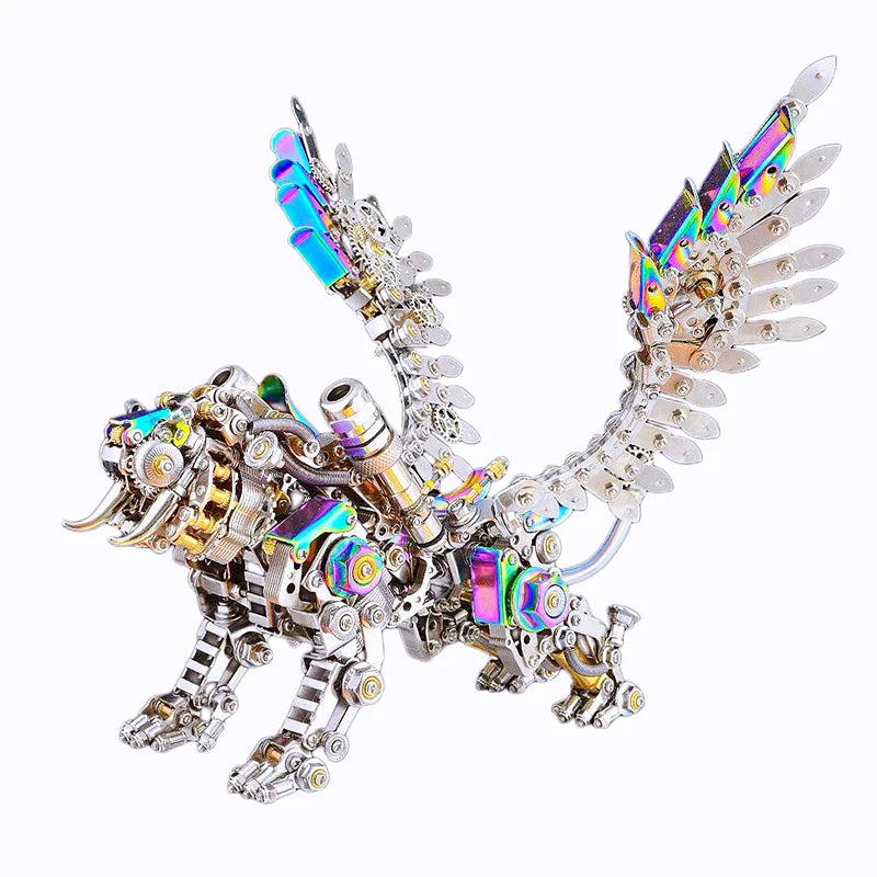 3D Metal Three-Dimensional Mechanical Tiger Model Puzzle DIY Assembly Building Blocks Toys  for Adult Children Gift