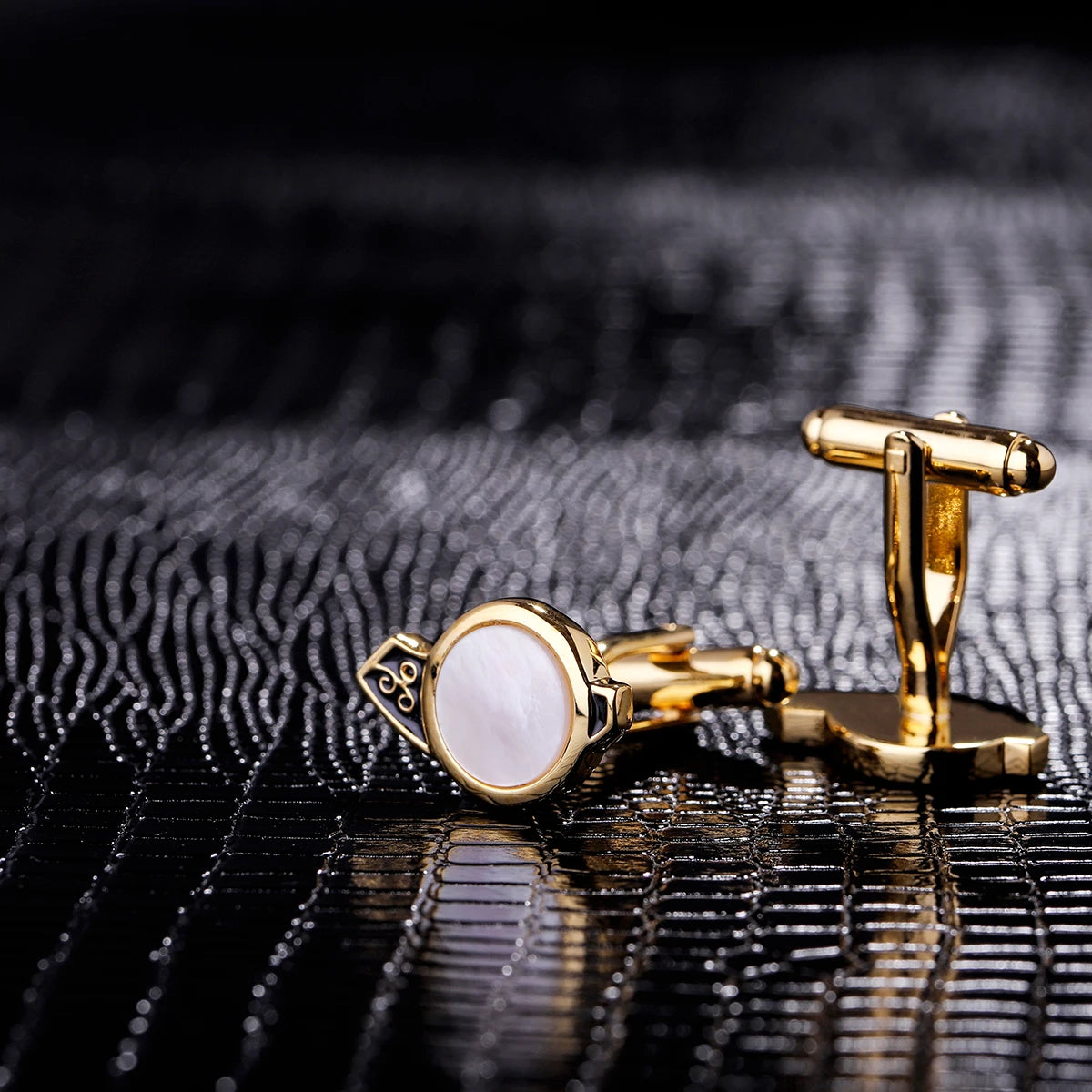 KFLK Shell Cuff links Necktie clip Tie pin for Mens Women Tie bars Cufflinks Tie clip Set Cufflinks Guests Cuff links Wholesale