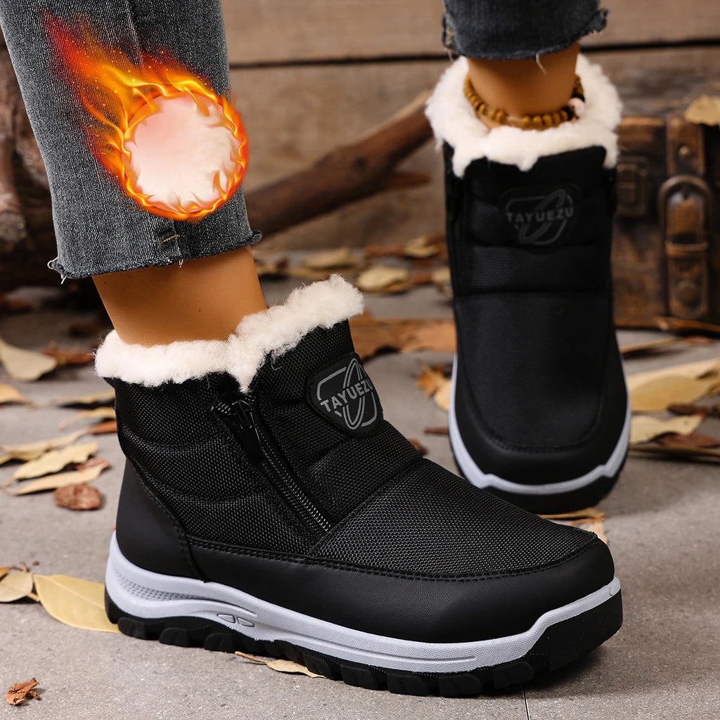 Women's cotton shoes for winter 2025 outdoor leisure anti-cold and warm skid-proof and wear-resistant sole free shoes for women