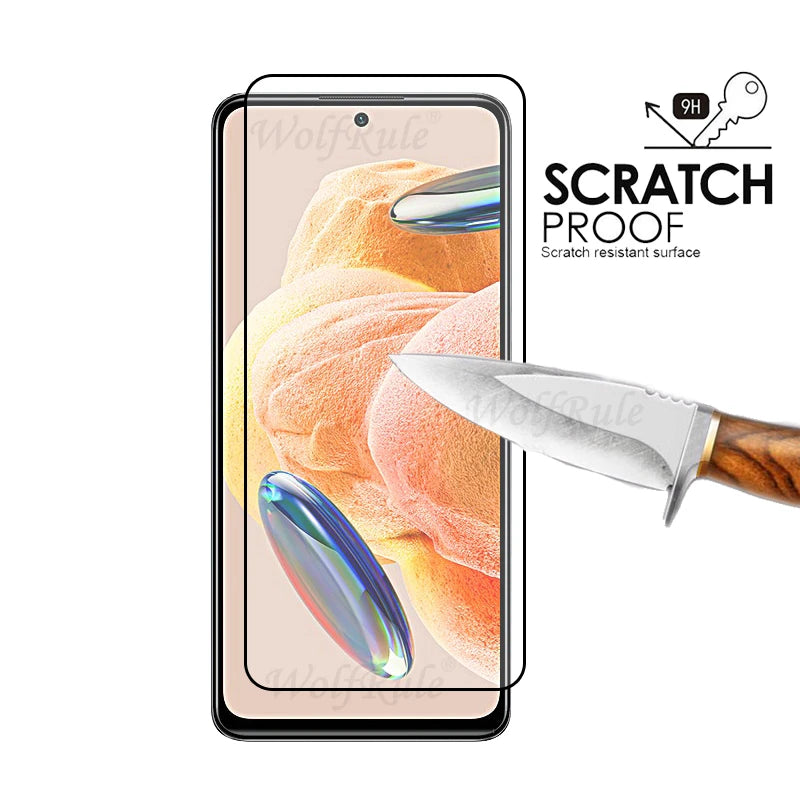 6-in-1 For Redmi Note 12 Pro Glass Redmi Note 12 Pro 4G Full Cover Glue Screen Protector Xiaomi Redmi Note 12 Pro 4G Lens Glass