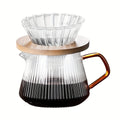 Pour Over Coffee Maker, 13oz / 20oz High Borosilicate Glass Carafe Coffee Server with Glass Coffee Dripper/Filter Set