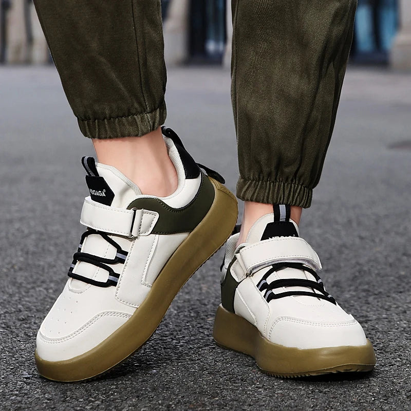 Kids Fashion Skate Shoes for Boy Children's Cushioning Sole Arch Support for Flat Feet Casual Sneakers for School Footwear