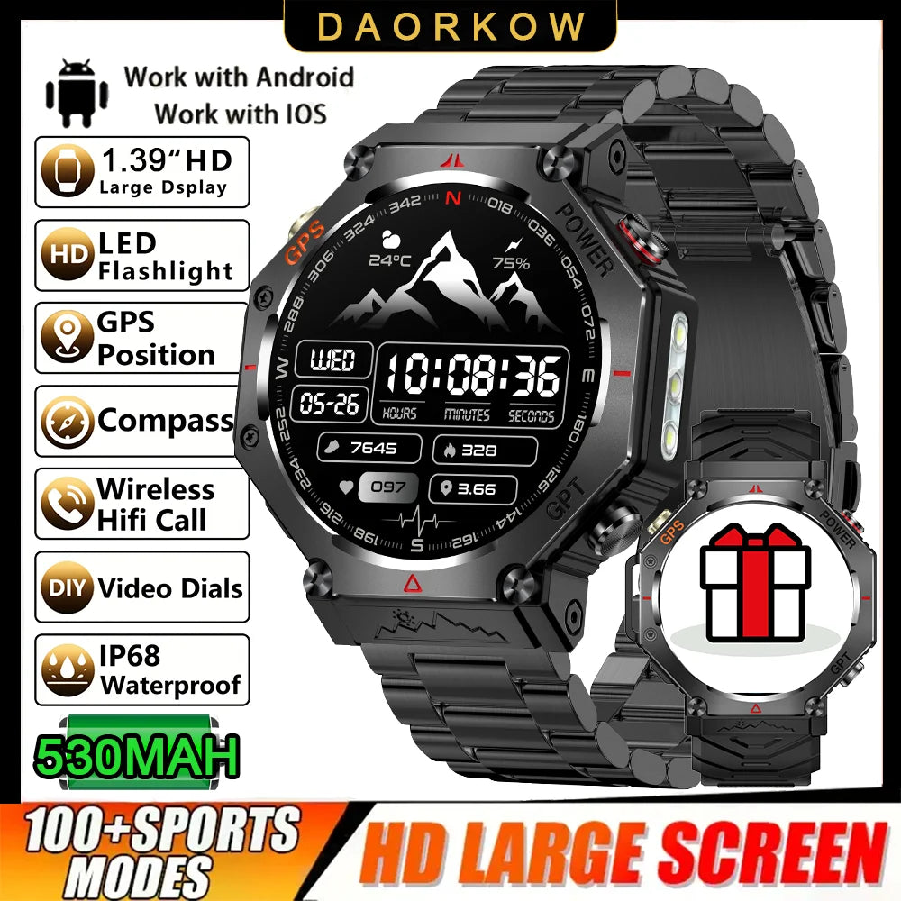 New GPS Smart Watch 1.39inch HD Pixel 360*360 Full Touch Screen AI Smart Assistant Health Monitoring Smartwatches for Men Women