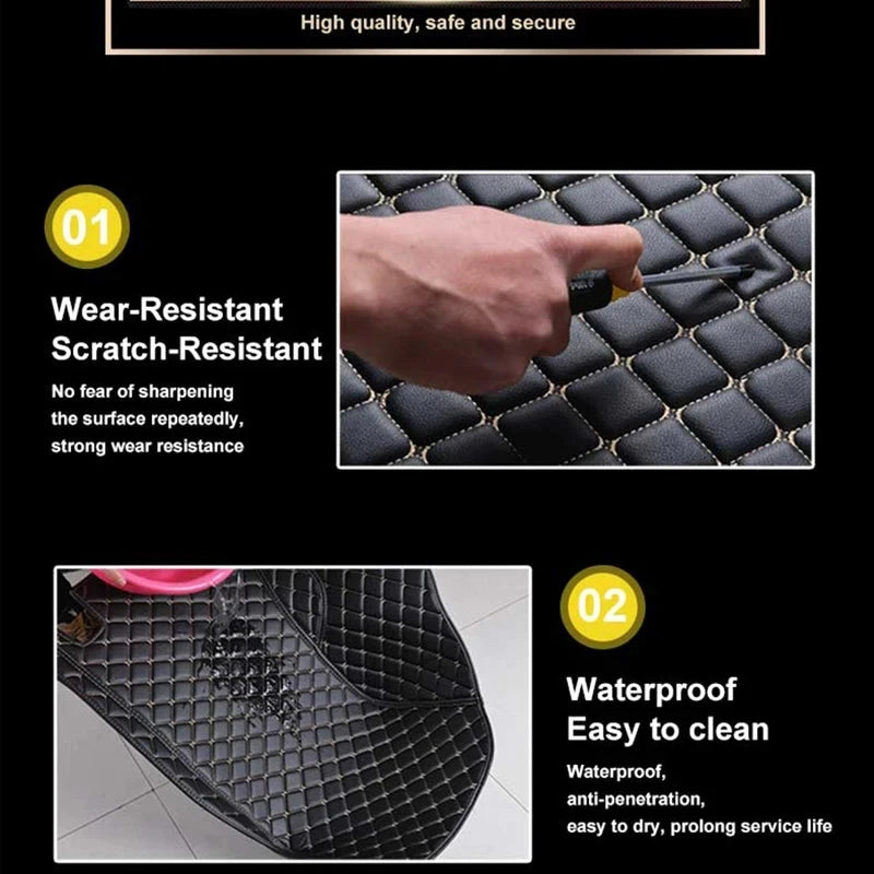 Custom Automotive Car Floor Mats For Mercedes W124 1985 1986 1987 1988 1989 Auto Luxury Leather Men Women Car Mats Full Coverage