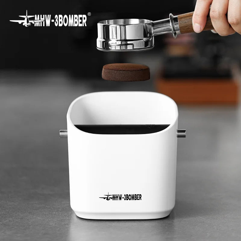 MHW-3BOMBER Small Square Coffee Grounds Bucket Home Bar Espresso Machine Waste Powder Grounds Knocking Grounds Box