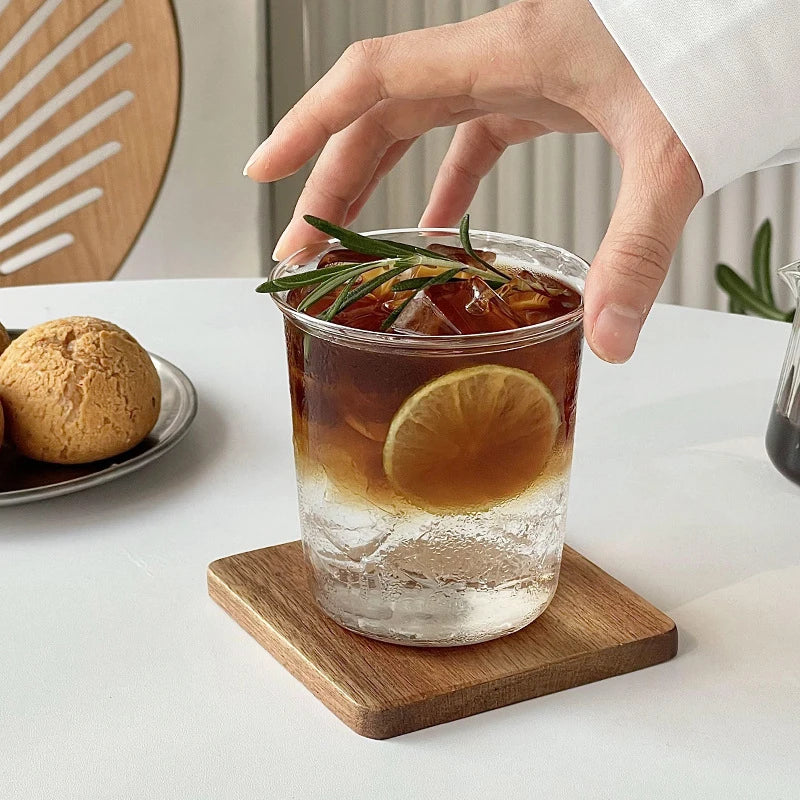 Coffee Cup Curled Latte Cups Household Glass Drinkware Juice Milk Simple Mug Transparent Water Bottles Glassware Cups Coffeeware