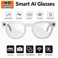 4K HD Smart AI Glasses 1080P 800W pixel AI Shooting Camera HD Photo Video Voice Call Translation Waterproof Bluetooth AI Glasses
