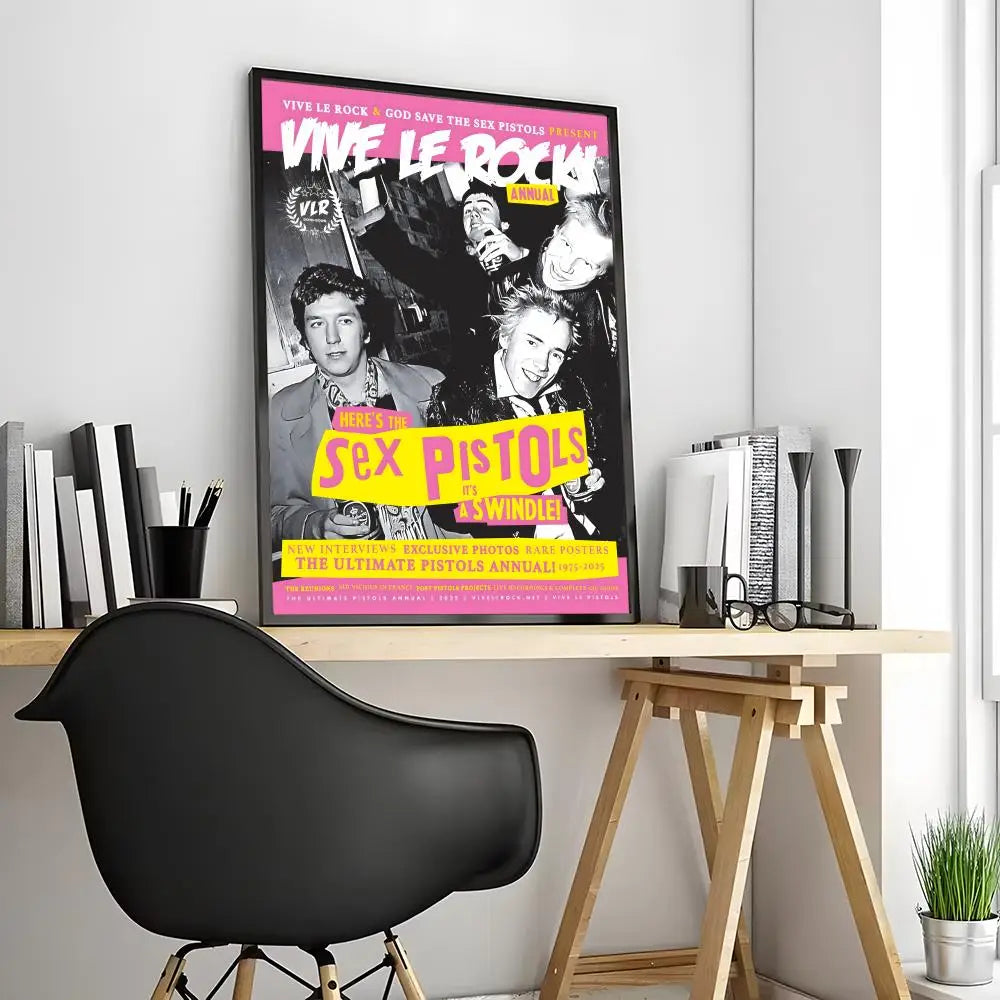 One Of The Influential Punk Band Painting Calligraphy Canvas Poster: Crease Free Waterproof Durable All Space Wall Decor